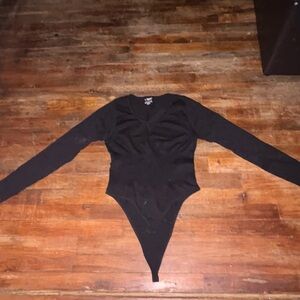Source Unknown Black Long Sleeve Bodysuit